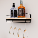 Ver imagem 2 de Adega Bar Bebida com Porta Taça 50cm Pinus Amadeirado