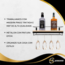 Ver imagem 5 de Adega Bar Bebida com Porta Taça 50cm Pinus Amadeirado