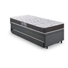 Bicama Box Baú Solteiro Linho Cinza 88x188 com Colchão Pantanal Espuma D28 Anjos - 10