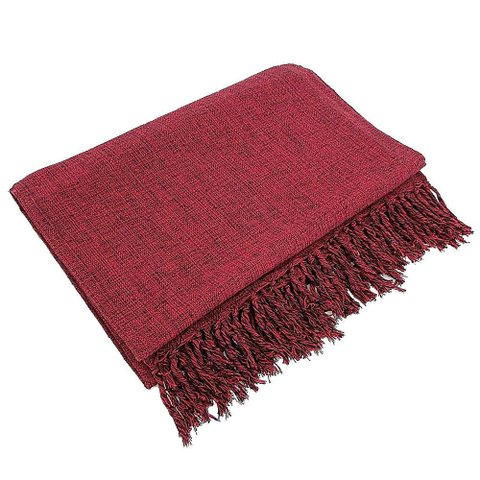 Manta Sofá em Algodão Vermelho Mesclado Gigante 2,40 X 1,80