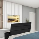 Ver imagem 1 de Calçadeira Baú Recamier Casal 140CM Argentina Courino Preto - D A DECOR