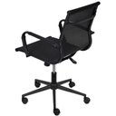 Ver imagem 3 de Cadeira Giratória Baixa Office Tela Preta Aço Preto Base Rodízio