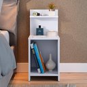 Ver imagem 6 de Mesa de Cabeceira para Quarto Nicho Prateleira Decorativa Porta Livros e Objetos Fantasy - Branco