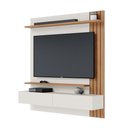Ver imagem 1 de Painel Tv 65 Pol 150cm Bancada Suspensa Ripado Luca Off White Matte/freijó C04 - D’Rossi