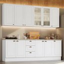 Ver imagem 2 de Cozinha Completa Americana 6 Peças Branco com Tampo - Móveis Henn Branco