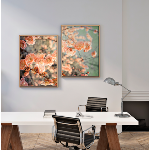 Conjunto Quadro Decorativo Flores Delicadas