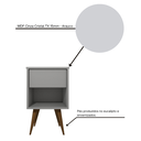 Ver imagem 7 de Mesa de Cabeceira Mdf Pés Palitos com 1 Gaveta e 1 Nicho Plancasa:cinza Cristal Tx