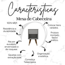 Ver mais imagens de Mesa de Cabeceira Mdf Pés Palitos com 1 Gaveta e 1 Nicho Plancasa:cinza Cristal Tx