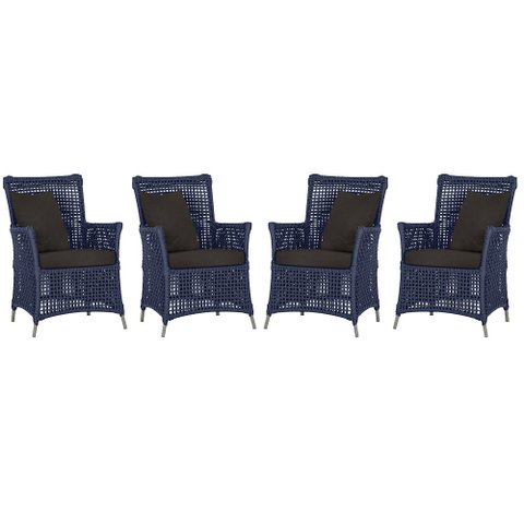 4 Poltronas Igapó Alumínio Micro Pintura Fendi Corda Náutica Estofado 9