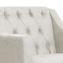 Ver imagem 5 de Poltrona Decorativa Pés Luis XV Gênises Encosto Capitonê Suede Bege Carolina Moveis