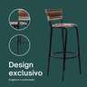 Banco para Bancada Banqueta Alta Cappuccino Balcão Cozinha Bistrô Área Gourmet Churrasqueira - 4