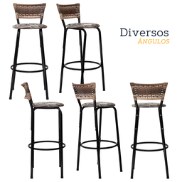 Banco para Bancada Banqueta Alta Cappuccino Balcão Cozinha Bistrô Área Gourmet Churrasqueira - 4