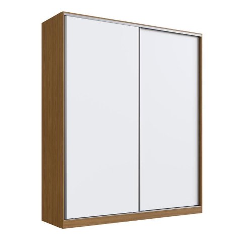 Guarda Roupa 2 Portas de Correr 2006 Emovell Freijó Natura Branco 200x59,8x235cm