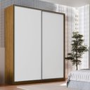 Ver imagem 2 de Guarda Roupa 2 Portas de Correr 2006 Emovell Freijó Natura Branco 200x59,8x235cm