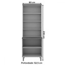 Ver imagem 4 de Cristaleira Iluminata 100% Mdf com 2 Portas de Vidro Branco/fendi - Genialflex