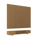 Ver imagem 3 de Rack com Painel Ripado para TV até 86 Polegadas Planejado 320CMX250CM Aruá CabeCasa MadeiraOriginals Marrom Jatobá
