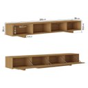 Ver imagem 6 de Rack com Painel Ripado para TV até 86 Polegadas Planejado 320CMX250CM Aruá CabeCasa MadeiraOriginals Marrom Jatobá