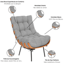 Ver imagem 4 de Cadeira Costela Boucle Confortável Moderna para Sala