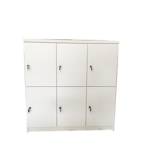 Guarda Volume Locker em Madeira 6 Portas Mdf 15 Mm Escritorio Academia Escaninho Lojas Empresas Come