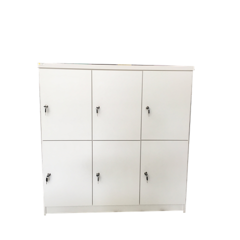 Guarda Volume Locker em Madeira 6 Portas Mdf 15 Mm Escritorio Academia Escaninho Lojas Empresas Come