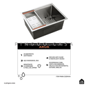 Ver imagem 2 de Kit Cuba para Cozinha Gourmet com Acessórios Aruá e Torneira para Cozinha Misturador Monocomando