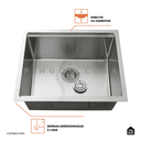 Ver imagem 4 de Kit Cuba para Cozinha Gourmet com Acessórios Aruá e Torneira para Cozinha Misturador Monocomando