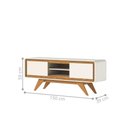 Ver imagem 2 de Rack Buffet Aparador Sala Estar Retrô Vintage Off White 1,50
