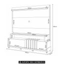 Ver imagem 4 de Estante Painel de Tv 65 Pol 180cm 2 Portas Bold Castanho/off White - Hb Móveis