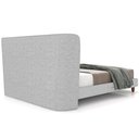 Ver imagem 6 de Cabeceira Casal Nilo 140cm com Cama Pés Madeira Suném P05 Linho Cinza Claro - Lyam Decor