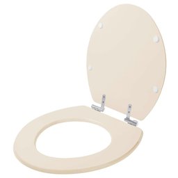 Assento Sanitário Soft Close Convencional Oval Creme para Vaso Deca - 2