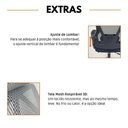 Ver imagem 7 de Cadeira de Escritório Presidente Executiva Oficial Supreme Cinza