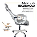 Ver imagem 5 de Cadeira de Escritório Presidente Executiva Oficial Supreme Cinza