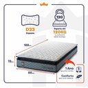 Ver imagem 2 de Colchão Espuma D33 Chicago Solteiro 88x188x19