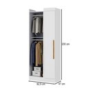 Ver imagem 4 de Guarda-roupa Solteiro Modulado Cecília 1 Porta Branco - Pnr Móveis