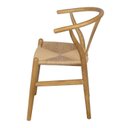 Ver imagem 3 de Kit 6 Cadeiras de Jantar Wishbone em Madeira com Assento Rattan Bege