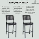 Ver imagem 3 de Banqueta para Balcão Ferro Estofado Estilo Industrial Preto Preto