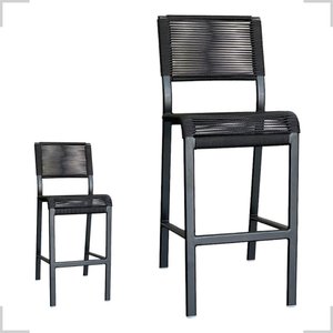 Banqueta para Balcão Ferro Estofado Estilo Industrial Preto Preto