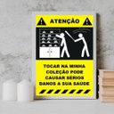 Ver imagem 2 de Quadro Placa Não Toque Na Coleção 24x18cm:Madeira branca