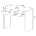 Ver imagem 4 de Escrivaninha para Escritório com Gaveta Me4107 Branco Tecnomobili