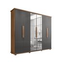 Ver imagem 1 de Guarda Roupa Porta Bella 6 Portas com Espelho Cinamomo