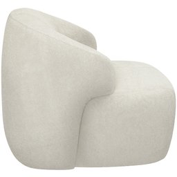 Poltrona Decorativa Fixa Orgânica para Sala Living Barolo L06 Bouclê Off White - Lyam Decor - 6