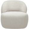 Poltrona Decorativa Fixa Orgânica para Sala Living Barolo L06 Bouclê Off White - Lyam Decor - 3