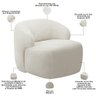 Poltrona Decorativa Fixa Orgânica para Sala Living Barolo L06 Bouclê Off White - Lyam Decor - 4