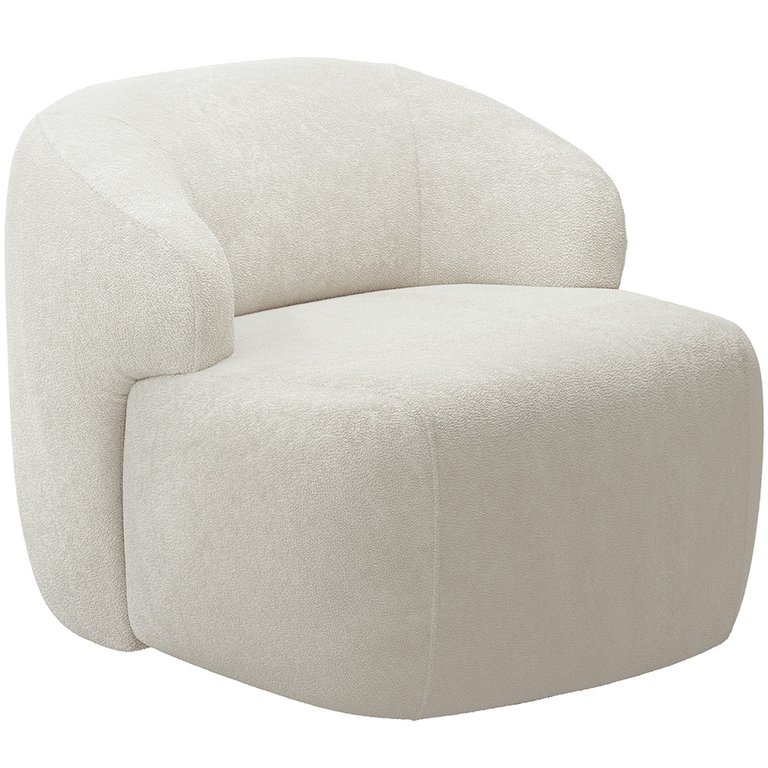 Poltrona Decorativa Fixa Orgânica para Sala Living Barolo L06 Bouclê Off White - Lyam Decor Poltrona Decorativa Fixa Orgânica para Sala Living Barolo L06 Bouclê Off White - Lyam Decor