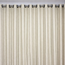 Ver imagem 3 de Cortina Linho Flamê Bege Listrado Marrom 5,00x2,50 com Ilhós Preto