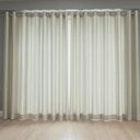 Ver imagem 1 de Cortina Linho Flamê Bege Listrado Marrom 5,00x2,50 com Ilhós Preto