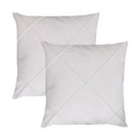 Ver imagem 1 de Kit 2 Capas para Almofada Drapeada em Veludo Quadrada 60x60 Branco