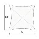 Ver imagem 4 de Kit 2 Capas para Almofada Drapeada em Veludo Quadrada 60x60 Branco