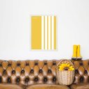 Ver imagem 1 de Quadro Bauhaus Amarelo e Branco - Linhas Paralelas 24x18cm:moldura Preta