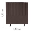 Ver imagem 3 de Cabeceira Estofada Cama Box Casal Carla 140cm Courino:marrom